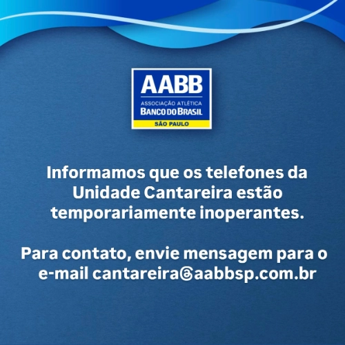 Os telefones da Unidade Cantareira estão temporariamente inoperantes