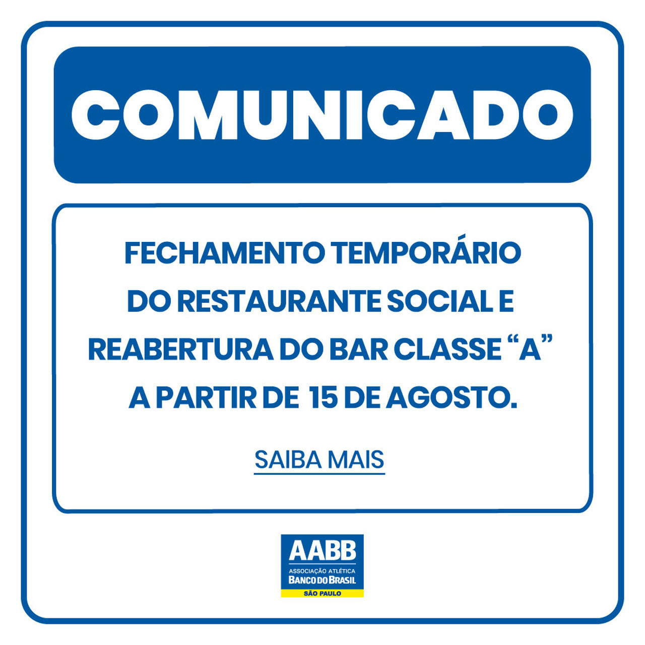 Comunicado: Aviso de Fechamento Temporário do Thermas