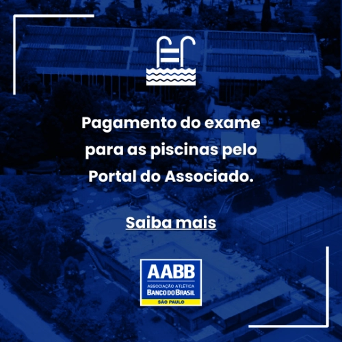 Pagamento do exame para as piscinas pelo Portal do Associado