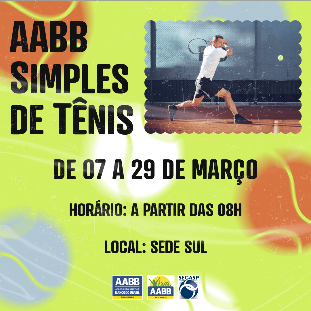 AABB Simples de Tênis – Categorias Masculinas (Prata e Ouro)