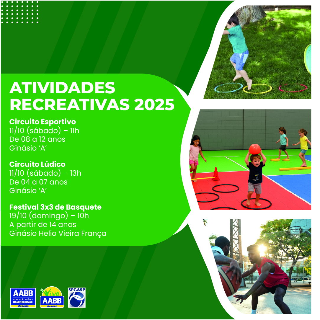 Atividades Recreativas do mês de outubro