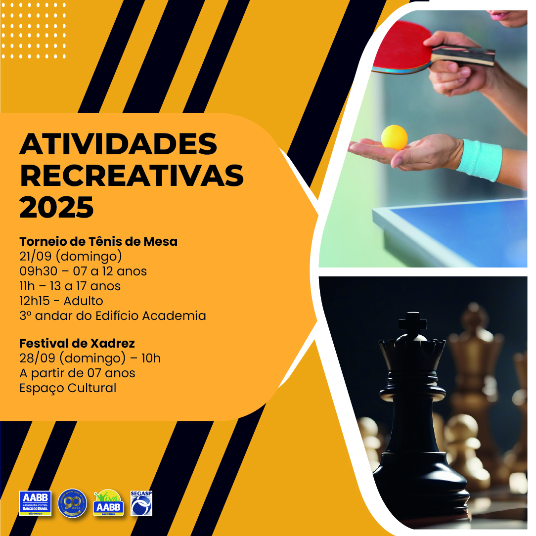 Atividades recreativas do mês de setembro