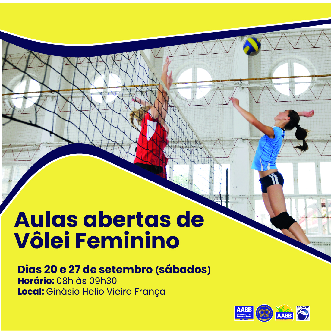 Aulas abertas de Vôlei Feminino