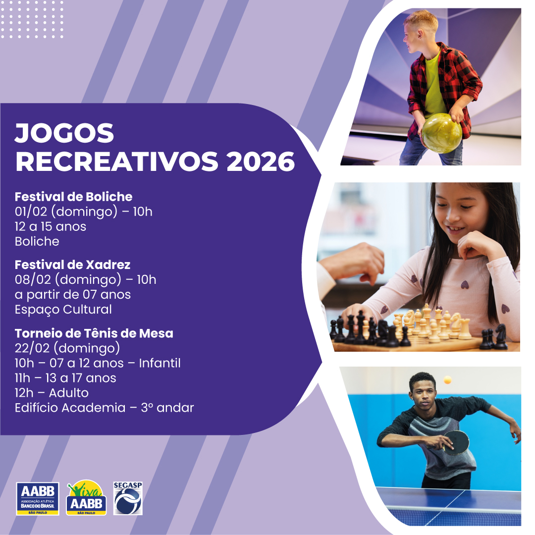 Jogos Recreativos em fevereiro