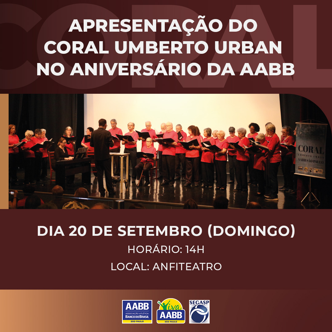 Apresentação do Coral Umberto Urban no Aniversário da AABB