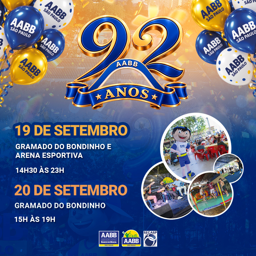 🎂 Festa de Aniversário 92 anos da AABB