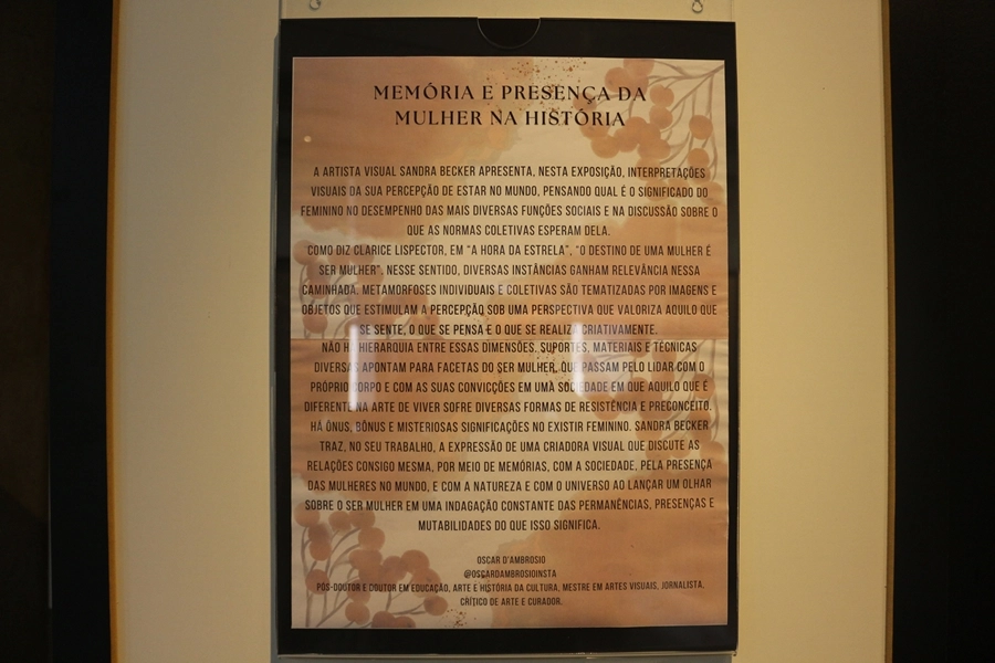 Exposição – Memória, presença da mulher na história – 07 e 08/03/2026